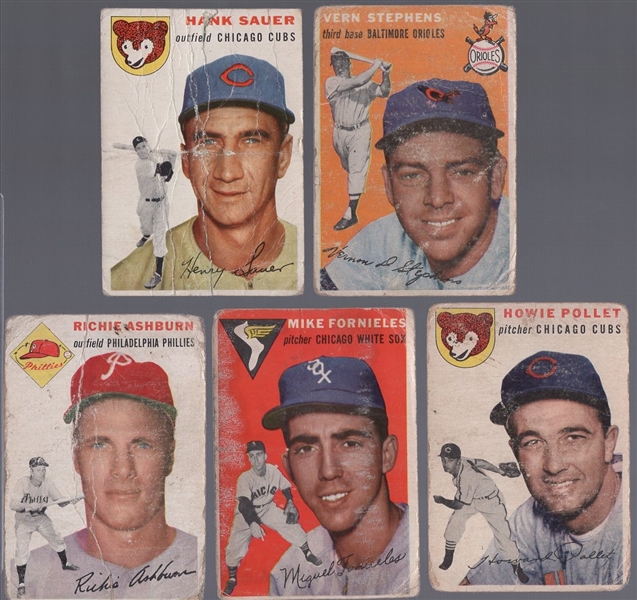 1954 Topps Bb- 5 Diff