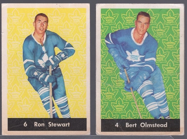 1961-62 Parkhurst Hockey- 2 Diff Toronto Maple Leafs