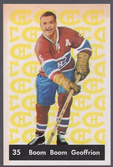 1961 -62 Parkhurst Hockey- #35 Boom Boom Geoffrion, Montreal