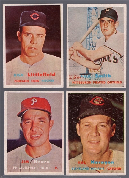 1957 Topps Bb- 4 Diff Semi Hi#’s