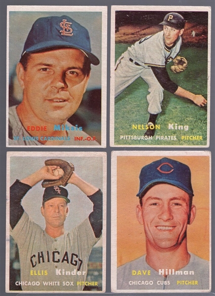 1957 Topps Bb- 4 Diff Semi Hi#’s