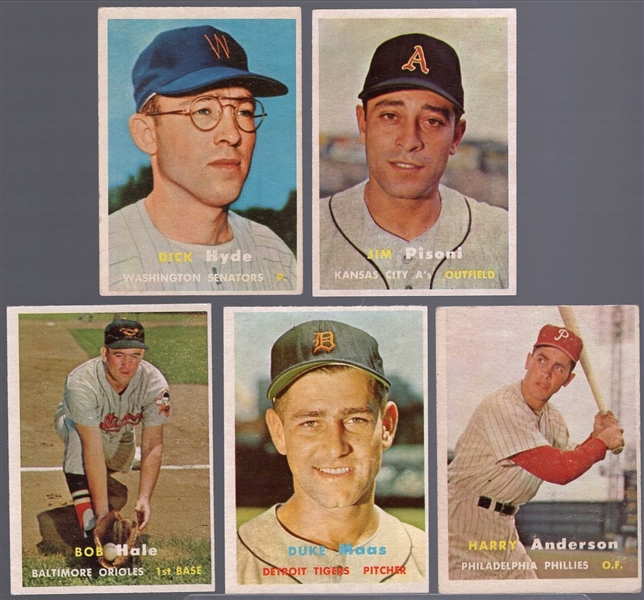 1957 Topps Bb- 5 Diff