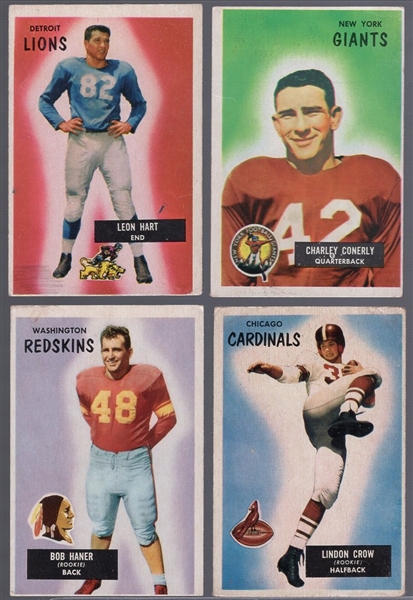 1955 Bowman Football- 12 Cards