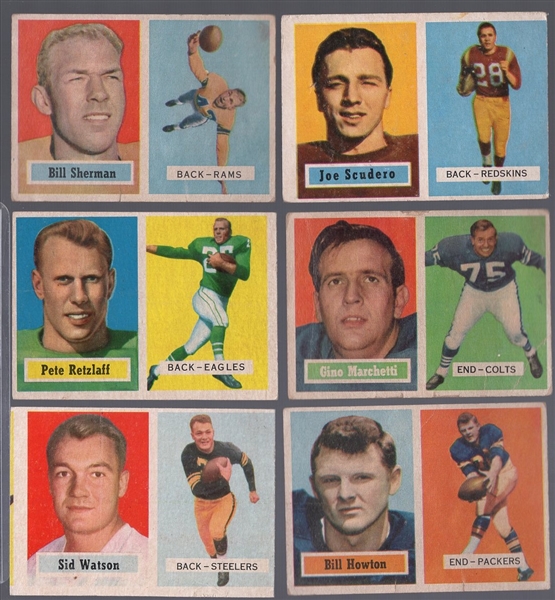 1957 Topps Fb- 14 Cards