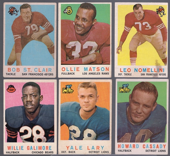 1959 Topps Fb- 6 Diff