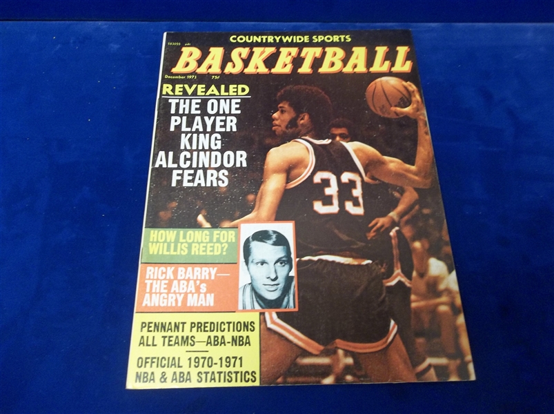 December 1971 Countrywide Sports Basketball- Lew Alcindor IA Cover