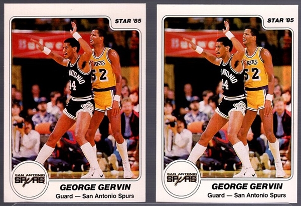 1984-85 Star Bskt. #67 George Gervin, Spurs- 2 Cards