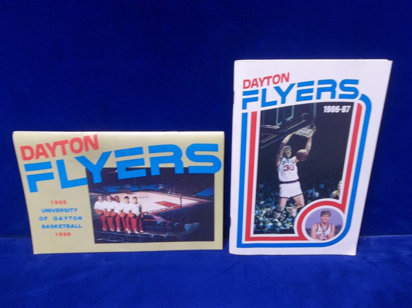 1985-86 & 1986-87 University of Dayton NCAA Bskbl. Media Guides- 1 From Each Year