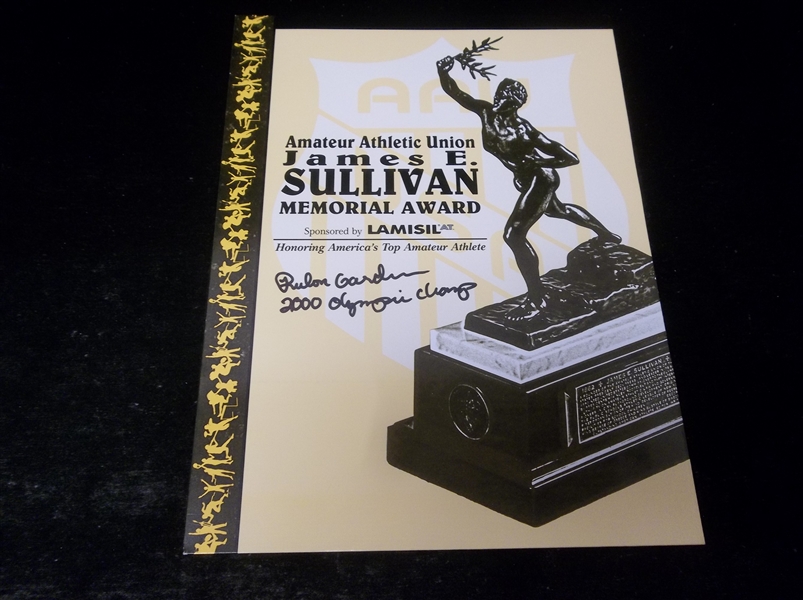 2001 James Sullivan Memorial Award Presentation Folder Signed by Rulon Gardner