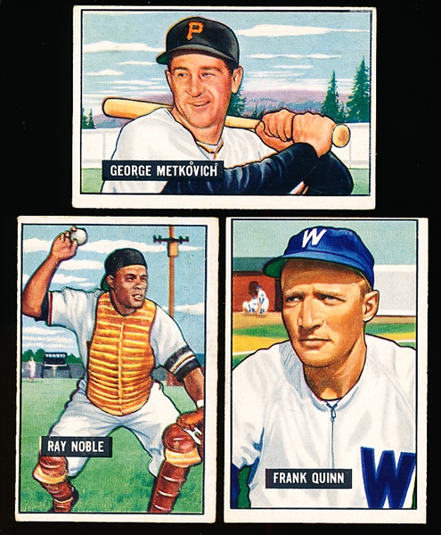 1951 Bowman Baseball- 3 Diff Hi#’s