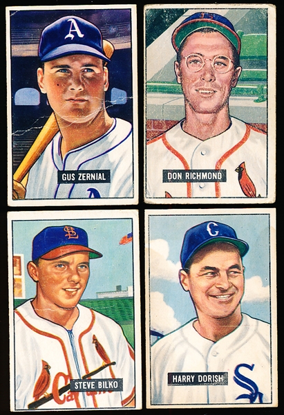 1951 Bowman Baseball- 4 Diff Hi#’s