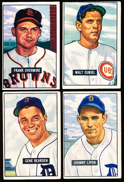 1951 Bowman Baseball- 4 Diff Hi#’s