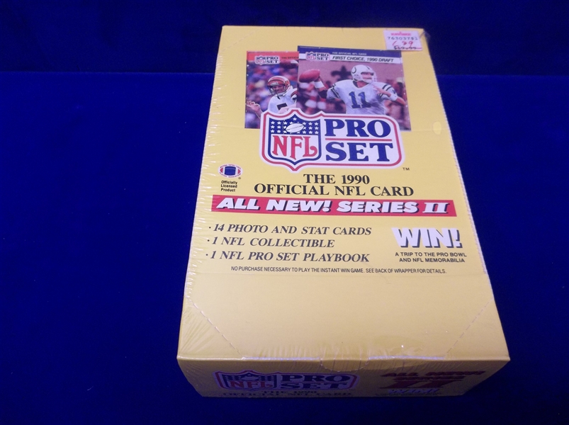 1990 Pro Set Football- Series 2- One Unopened Wax Box