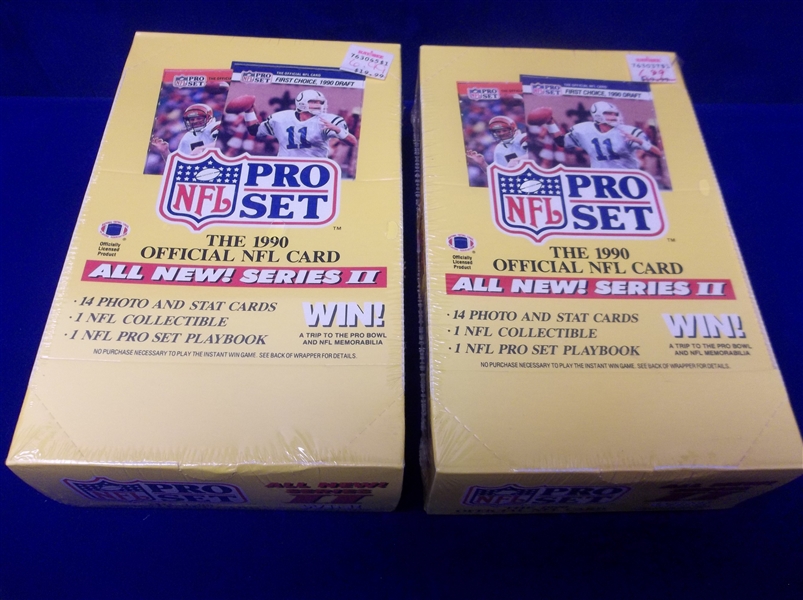 1990 Pro Set Football- Series 2- Two Unopened Wax Boxes