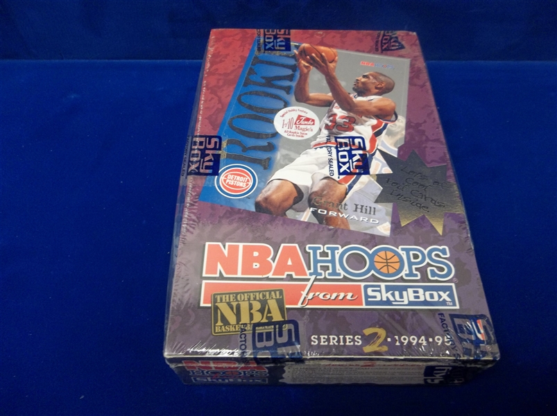 1994-95 NBA Hoops Basketball- Series 2- One Unopened Wax Box