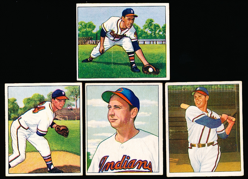 1950 Bowman Baseball- 4 Diff