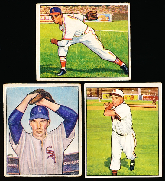 1950 Bowman Bb- 3 Diff Low #’s