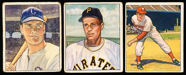 1950 Bowman Bb- 3 Diff Low #’s