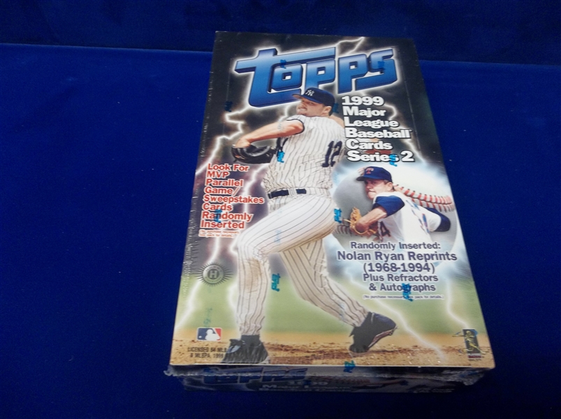 1999 Topps Bsbl.- 1 Factory Sealed Unopened Series 2 Hobby Box