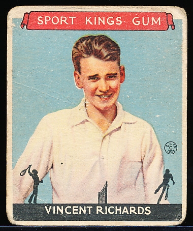 1933 Sport Kings Gum Tennis #23 Vincent Richards