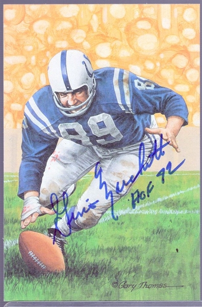 Autographed 1994 Goal Line Art Pro FB HOF Cards #166 Gino Marchetti, Colts