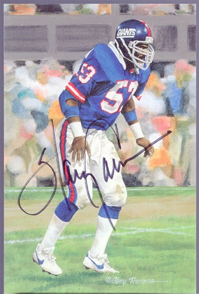 Autographed 2006 Goal Line Art Pro FB HOF Cards #231 Harry Carson, Giants- Enshrinee Proof #15/50!