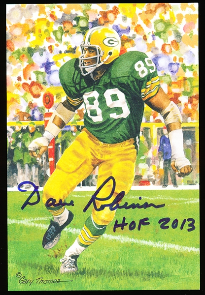 Autographed 2013 Goal Line Art Pro FB HOF Cards #279 Dave Robinson, Packers