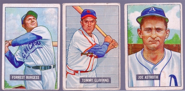 1951 Bowman Bb- 3 Diff Hi#’s