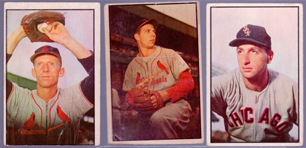 1953 Bowman Bb Color- 3 Diff