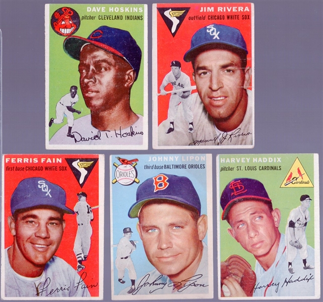 1954 Topps Bb- 5 Diff