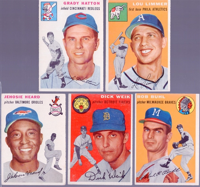 1954 Topps Bb- 5 Diff