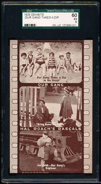 1929 Exhibits “Our Gang”- Our Gang Takes a Dip- SGC Graded Excellent 5