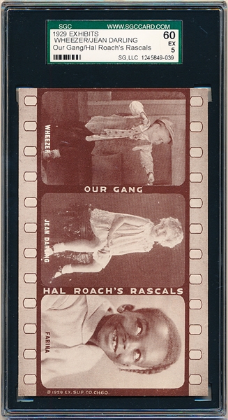 1929 Exhibits “Our Gang”- Wheezer/ Jean Darling- SGC Graded Excellent 5