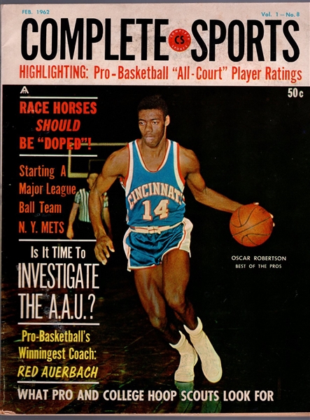 February 1962 Complete Sports Bskbl.- Oscar Robertson Cover