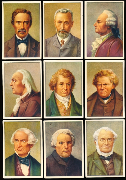 1938 Gutermann “Famous Men”- 9 Diff.