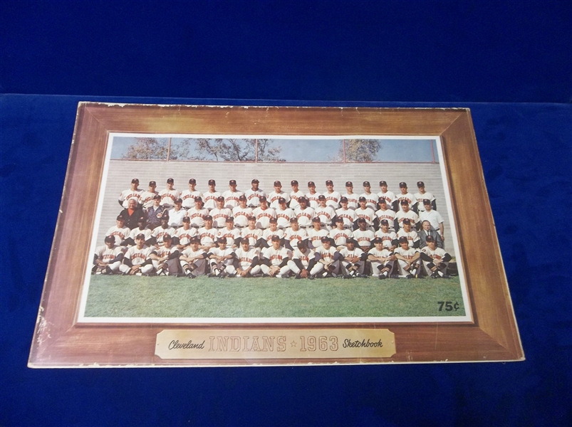 1963 Cleveland Indians MLB Sketchbook (Yearbook)