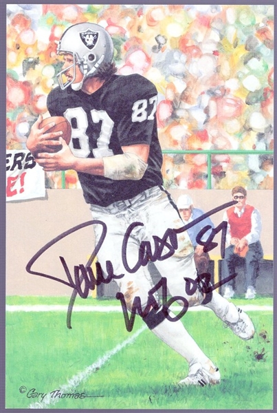 Autographed 2002 Goal Line Art Pro FB HOF Card #213 Dave Casper, Raiders