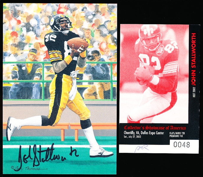 Autographed 2002 Goal Line Art Ftbl. #216 John Stallworth, Steelers