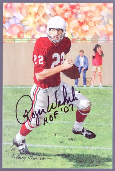 Autographed 2007 Goal Line Art Pro FB HOF Cards #241 Roger Wehrli, Cardinals