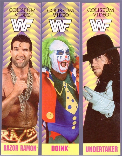 1993 TitanSports Coliseum Video WWF Superstars Bookmarks- 1 Complete Set of 6