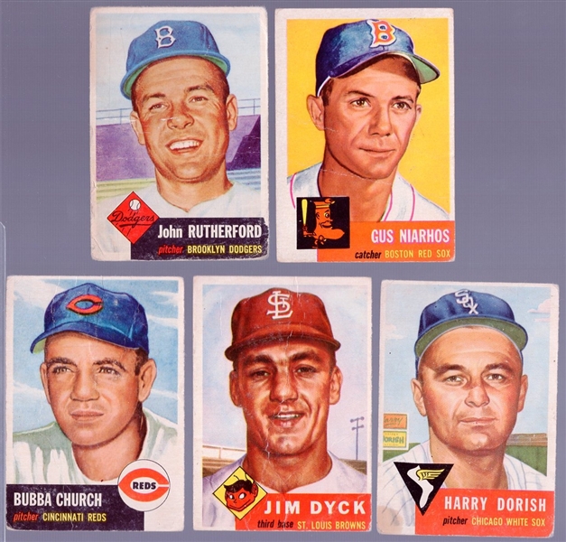 1953 Topps Bb - 5 Diff