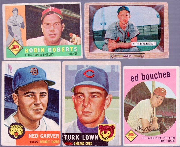 Five Diff Baseball Cards