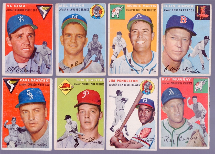 1954 Topps Bb- 8 Cards