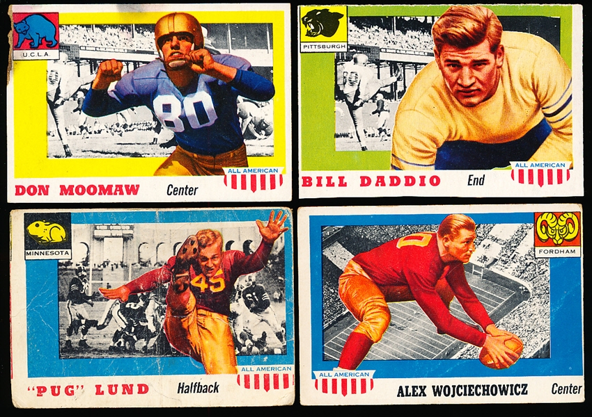 1955 Topps Fb All American- 3 Diff