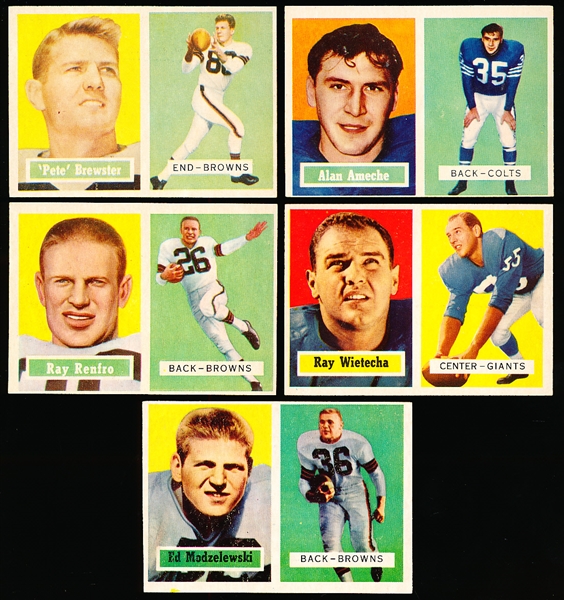 1957 Topps Football- 5 Diff