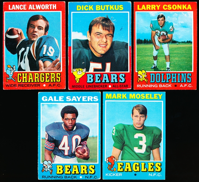 1971 Topps Fb- 5 Diff