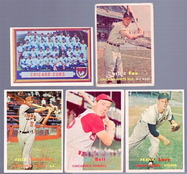 1957 Topps Baseball- 5 Diff