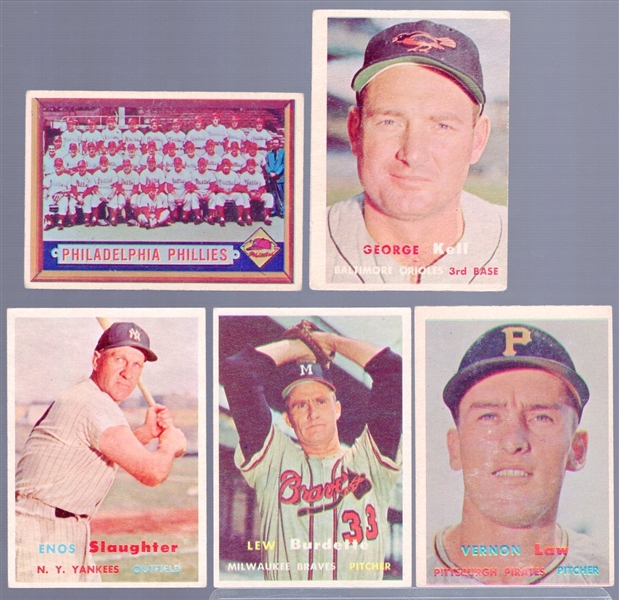 1957 Topps Bb- 5 Diff