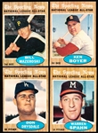 1962 Topps Bb- 4 Diff All Stars