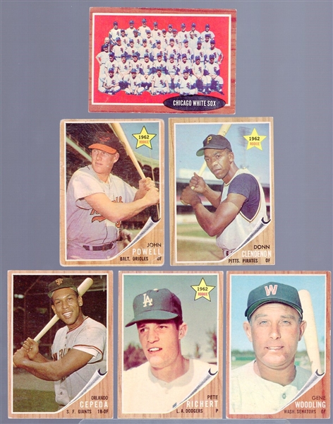 1962 Topps Bb- 6 Diff